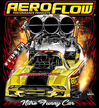 Load image into Gallery viewer, Aeroflow - Mustang Nitro Funny Car - Two Position Print Tee Shirt