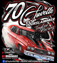 Load image into Gallery viewer, Taylor Racing Top Doorslammer - Two Position Print Tee Shirt