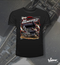 Load image into Gallery viewer, Tee Shirt with black sprint car saying No Boundaries