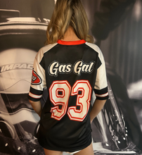Load image into Gallery viewer, Gas Gal black, red and white Titan Shirt - with crystals

