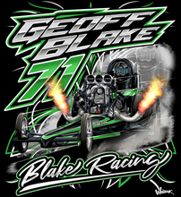 Load image into Gallery viewer, Geoff Blake - Front Engine Dragster- Two Position Print Tee Shirt
