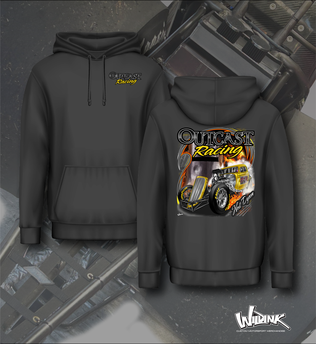 Neil Dyson - Outcast Racing - Hoodie – Wild Ink Australia