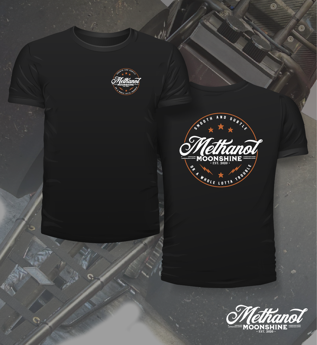 Methanol Moonshine - Round Logo - Tee Shirt