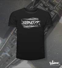Load image into Gallery viewer, Black t shirt with Send It Text
