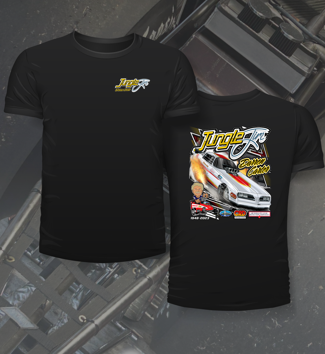 Darren Carter - Jungle Jim - Nostalgia Funny Car - Two Position Print Tee Shirt