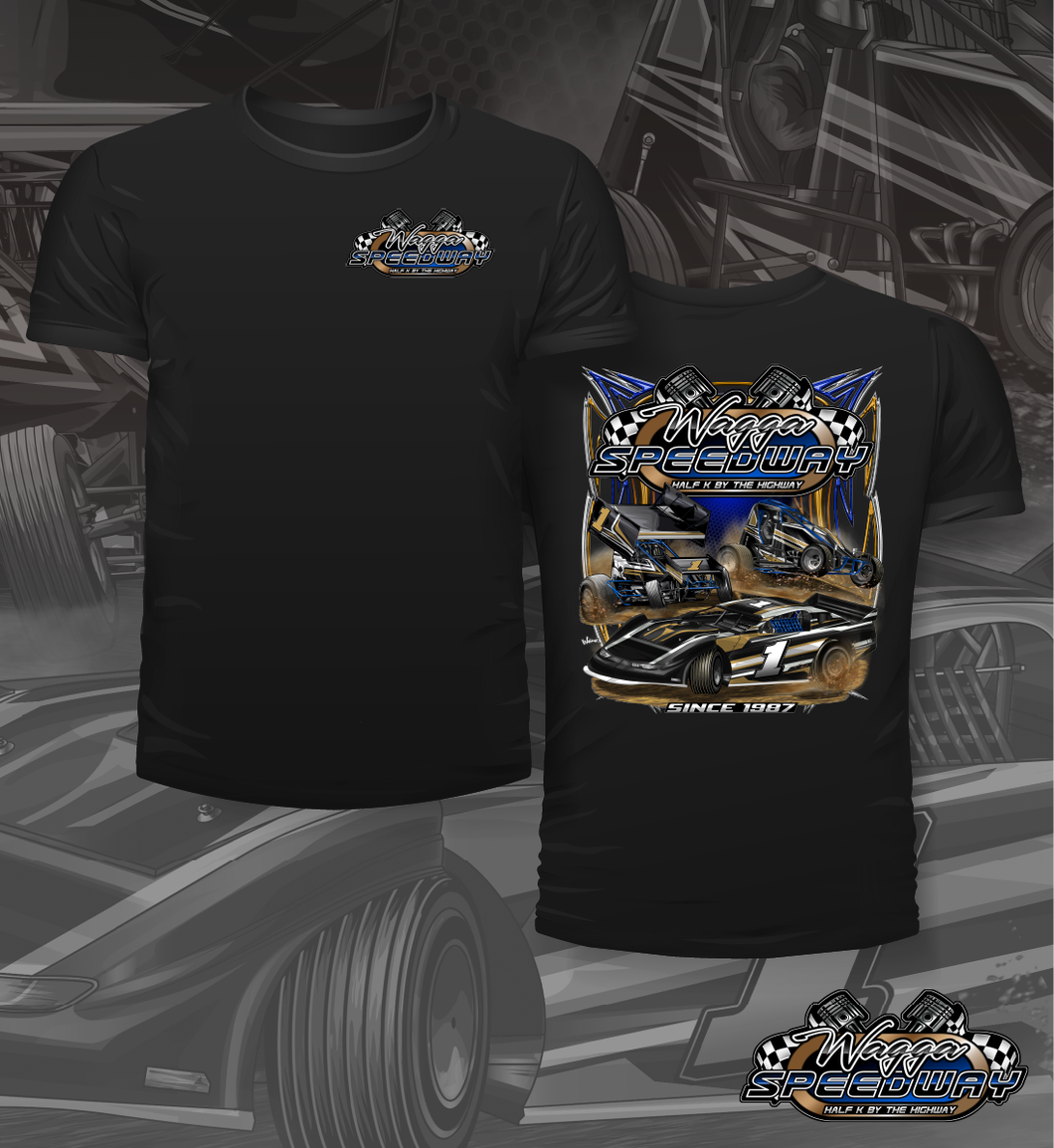 Wagga Speedway - Black Tee Shirt