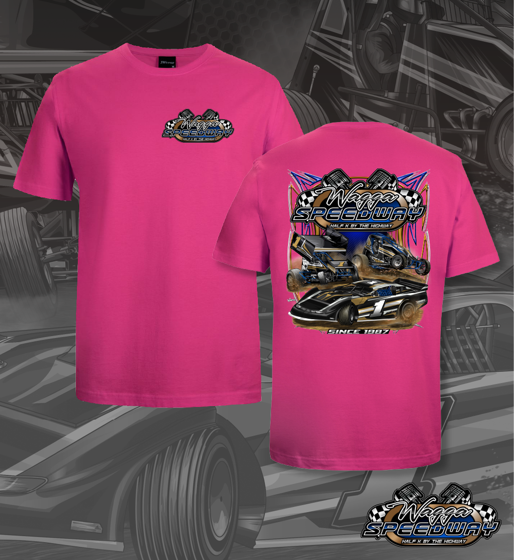 Wagga Speedway - Pink Tee Shirt